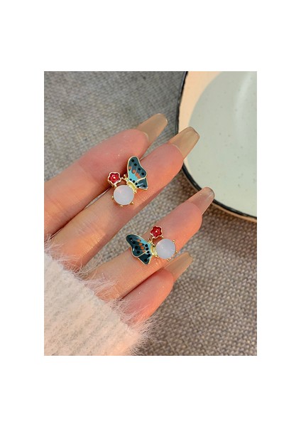 Fransız Yağlı Boya Sanatı Renkli Emaye Saplama Çok Yönlü Küpe (Yurt Dışından) fiyatları