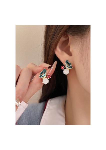 Fransız Yağlı Boya Sanatı Renkli Emaye Saplama Çok Yönlü Küpe (Yurt Dışından) modelleri