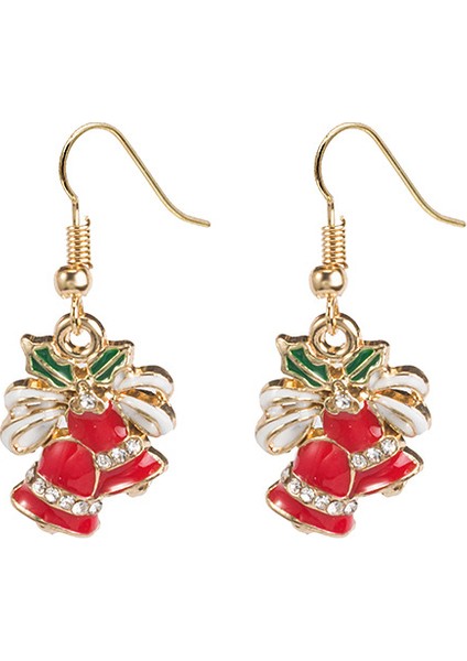 Yılbaşında Takmak Için Yaratıcı Fiyonklu Çan Küpe (Yurt Dışından)