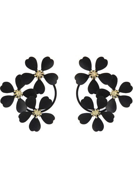 Fransız Vintage Mat Çiçek Küpe (Yurt Dışından)