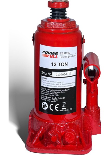 12 Ton Hidrolik Şişe Kriko