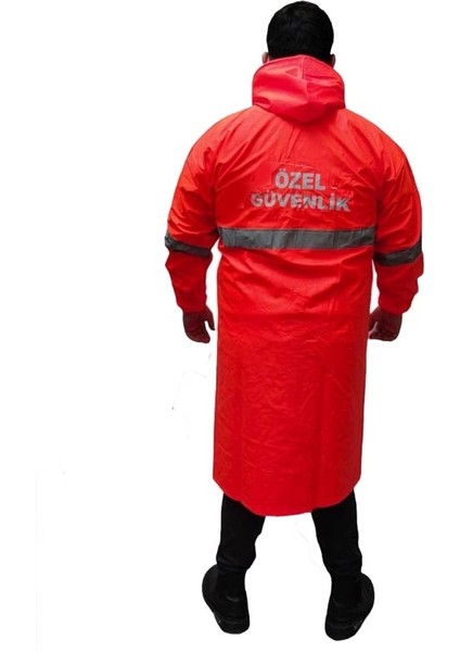 Asker Vadisi Özel Güvenlik Yazılı Reflektörlü Turuncu Renk Pardösü Yağmurluk fiyatları