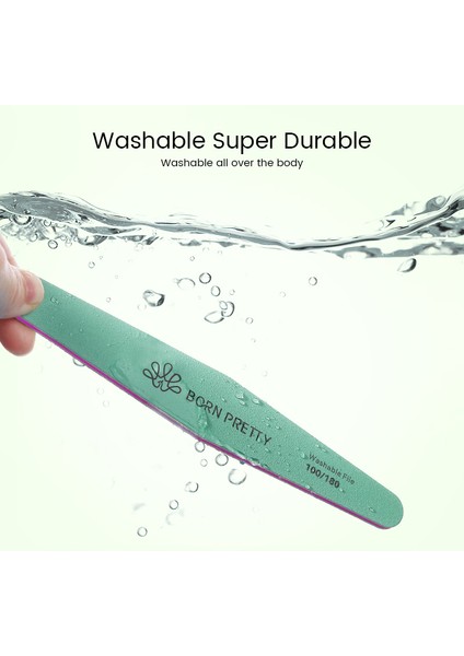 Oje Deposu Born Pretty Profesyonel Kaliteli (Waterproof) Su Geçirmez Tırnak Törpüsü 100/180 Kalın