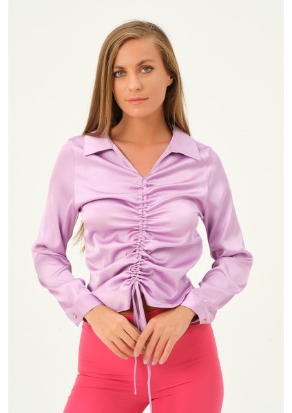 Önü Büzgülü Saten Bluz indirimleri