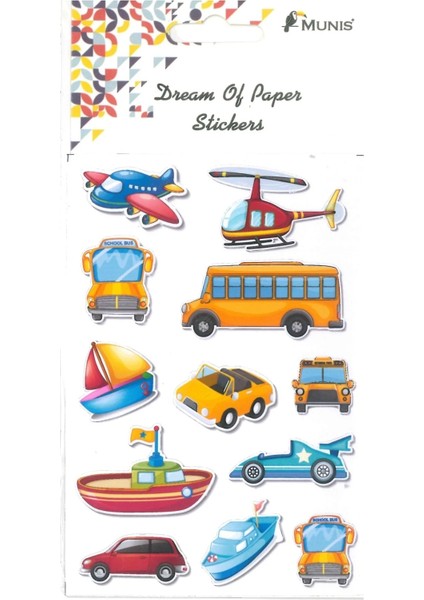 MUNİS Kaliteli Çocuk Sticker (1 Sayfa, Boyut A6 )