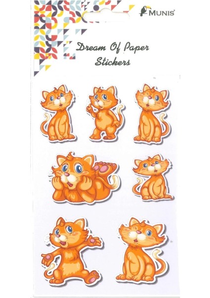 MUNİS Kaliteli Çocuk Sticker (1 Sayfa, Boyut A6 )