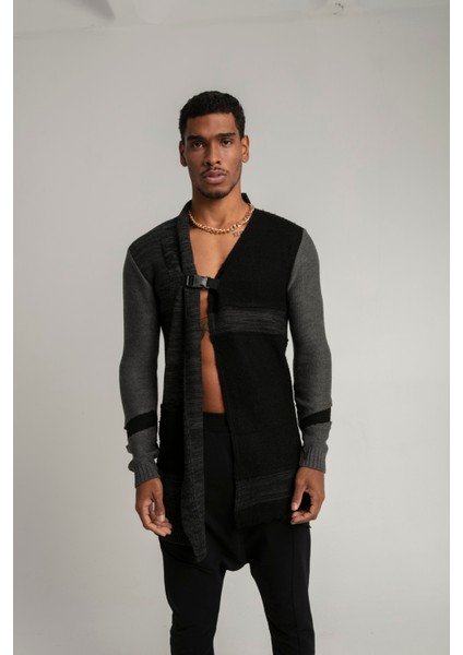 Parçalı Spor Aksesuar Detaylı Fashion Tarz Da Triko Hırka