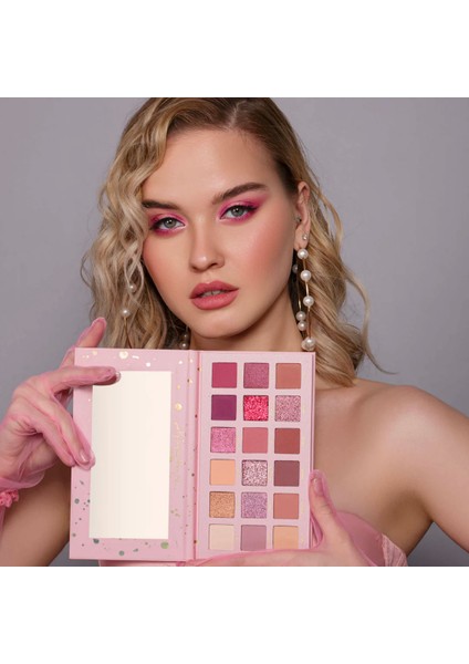 Messy Beauty 18 Renk Kalıcı Göz Farı Paleti, Yüksek Pigmentasyon, Topaklanmaz, Kolay Dağılım