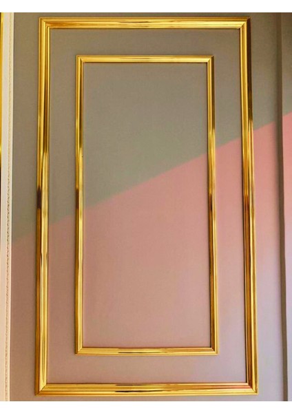 Altın (Gold) Renk Dekoratif Poliüretan Duvar Çıtası ( 1 Boy :240 cm En :2.5 Cm) fiyatları