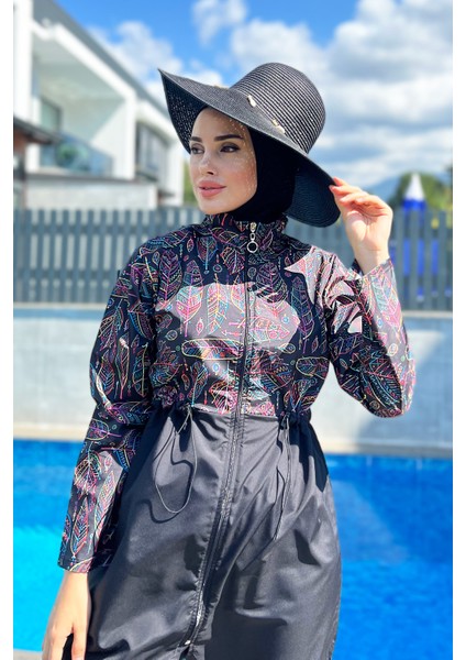 Remsa Paraşüt Tam Kapalı Tesettür Mayo Yaprak Tema 2115 Hülya