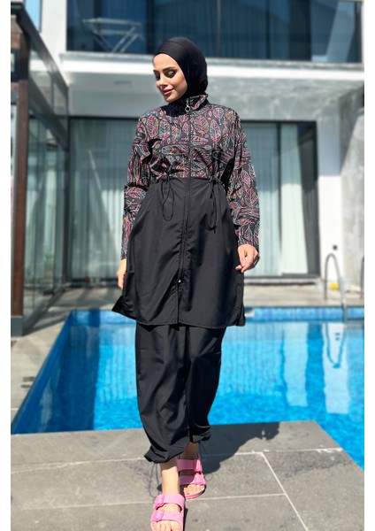 Remsa Paraşüt Tam Kapalı Tesettür Mayo Yaprak Tema 2115 Hülya