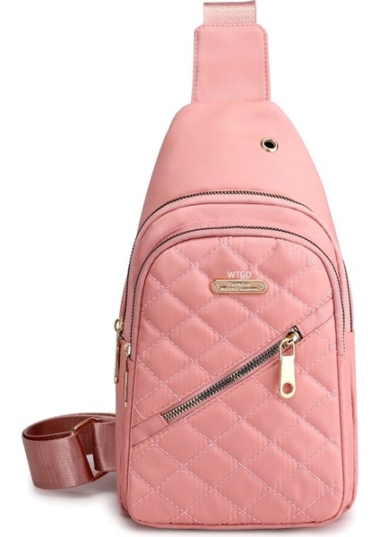 Kadınların Yeni Kore Tarzı Basit Çok Katmanlı Nakış Büyük Kapasiteli Göğüs Çantası (Yurt Dışından)