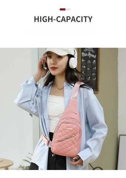 Kadınların Yeni Kore Tarzı Basit Çok Katmanlı Nakış Büyük Kapasiteli Göğüs Çantası (Yurt Dışından) modelleri