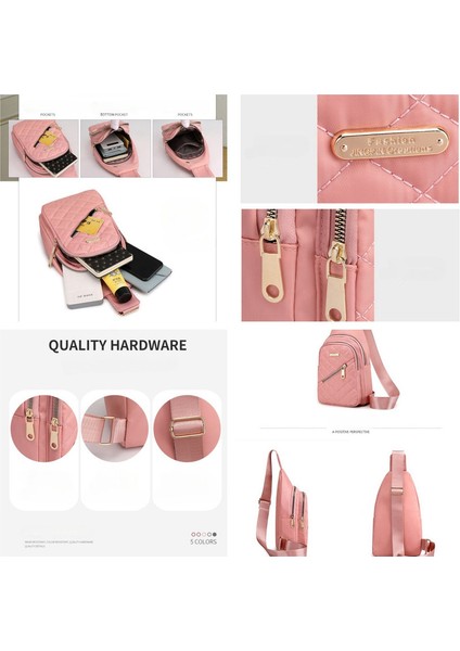 Kadınların Yeni Kore Tarzı Basit Çok Katmanlı Nakış Büyük Kapasiteli Göğüs Çantası (Yurt Dışından) indirimleri