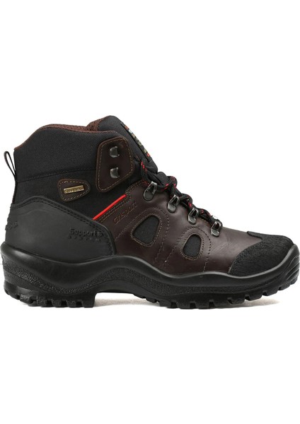 Gerçek Deri Vibram Taban Waterproof Erkek Trekking Bot Ve Ayakkabısı 10662D5G Kahverengi