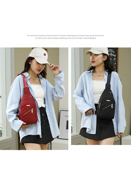 Kadınların Yeni Kore Tarzı Basit Çok Katmanlı Nakış Büyük Kapasiteli Göğüs Çantası (Yurt Dışından) modelleri