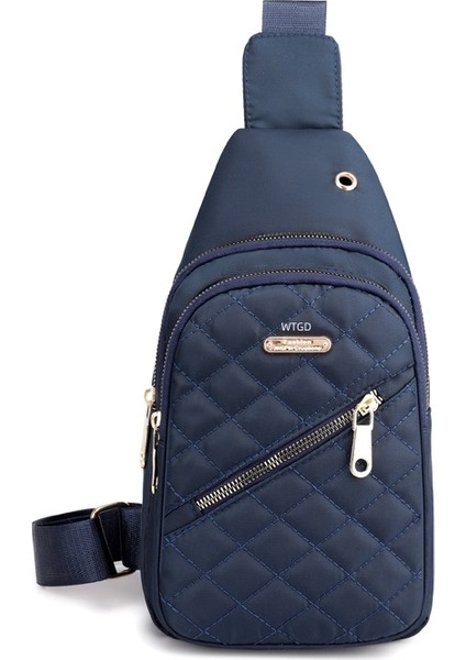 Kadınların Yeni Kore Tarzı Basit Çok Katmanlı Nakış Büyük Kapasiteli Göğüs Çantası (Yurt Dışından)