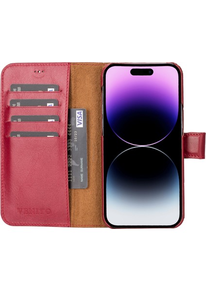 Apple iPhone 15 Pro Max Florence Deri Cüzdan Telefon Kılıfı