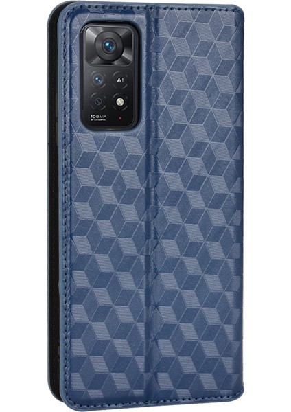 Xiaomi Redmi Için Note 11 Pro 4g (Mediatek)/note 11 Pro 5g (Qualcomm)/note 12 Pro 4g/note 11E Pro 5g Baskılı Rhombus Cüzdan Kılıf Katlanabilir Stand Deri Telefon Kapak-Mavi (Yurt Dışından) indirimleri