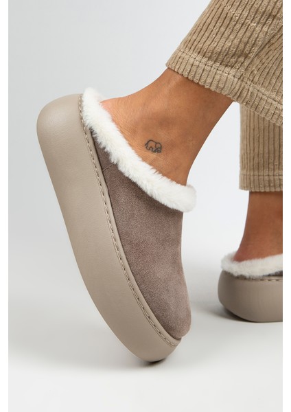 Miranda Kadın Deri Düz Içi Kürklü Vizon Terlik indirimleri