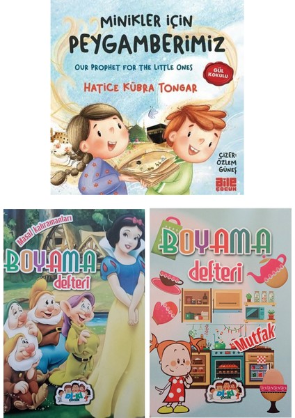 Minikler İçin Peygamberimiz - Boyama Defteri 3'lü Set