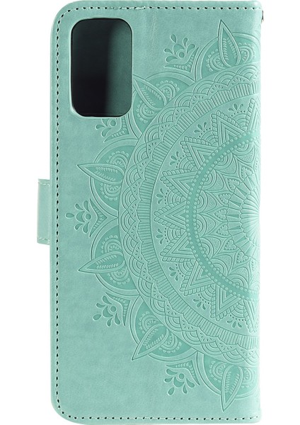 Baskılı Mandala Çiçek Cüzdan Deri Kılıfı Xiaomi Redmi Için Kayış Not 10 5g/poco M3 Pro 5g/4g-Green (Yurt Dışından)