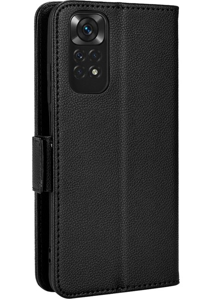 Xiaomi Için Redmi Note 11 4g (Qualcomm)/redmi Note 11S 4g Litchi Doku Pu Deri Cüzdan Kılıf Standı Manyetik Kapatma Şok Geçirmez Telefon Kapak Black (Yurt Dışından) modelleri