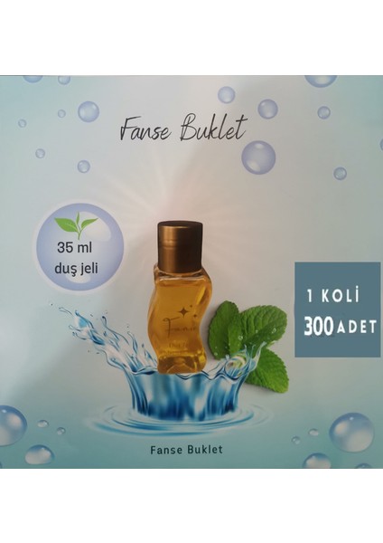 Otel Temizlik Medikal Malzemeleri Fanse 35ML Otel Tipi Duş Jeli 1koli 300ADET