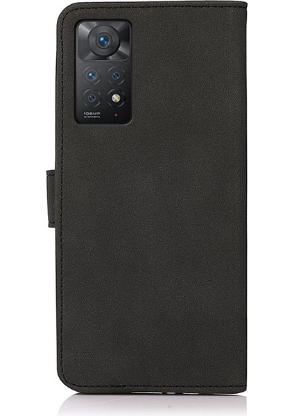 Xiaomi Için Khazneh Redmi Note 12 Pro 4g/11 Pro 4g (Mediatek)/note 11 Pro 5g (Qualcomm) Dokulu Deri Cüzdan Görüntüleme Standı Magnetic Flip Cover-Black (Yurt Dışından) indirimleri