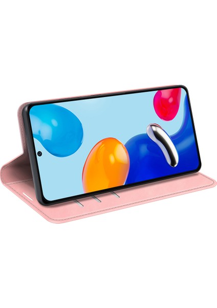 Xiaomi Için Redmi Note 11 4g (Qualcomm)/redmi Note 11S 4g Cilt Dokunuşu Pu Deri Telefon Kasası Flip Cüzdan Manyetik Otomatik Emici Stand Kapak-Pembe (Yurt Dışından) indirimleri