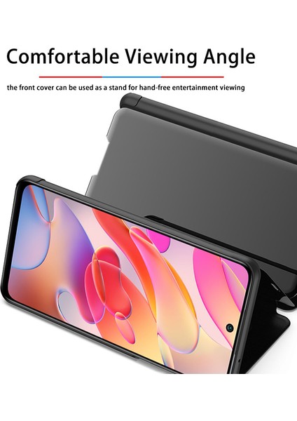 Pencereyi Görüntüle Elektrumanlı Ayna Yüzey Deri Kapak Xiaomi Poco M3 Pro 4g/5g/redmi Note 10 5g-Silver Için (Yurt Dışından) fırsatları