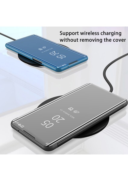 Pencereyi Görüntüle Elektrumanlı Ayna Yüzey Deri Kapak Xiaomi Poco M3 Pro 4g/5g/redmi Note 10 5g-Silver Için (Yurt Dışından) indirimleri