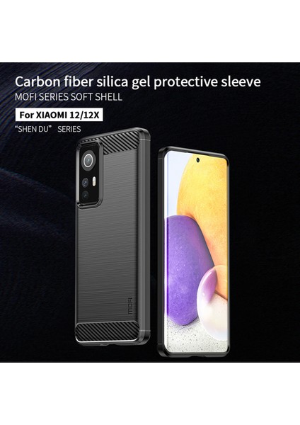 Xiaomi 12 5G/12X 5G/12S Için 5g Telefon Kabuğu Karbon Fiber Doku Yumuşak Tpu Anti-Çizeltilmiş Fırçalanmış Yüzey Cep Telefonu Kılıf Mavisi (Yurt Dışından) fiyatları
