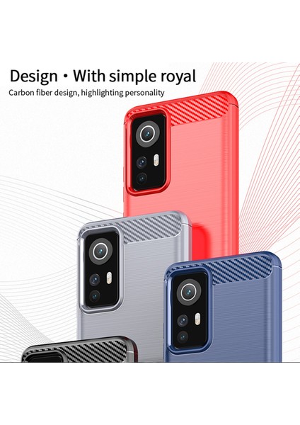 Xiaomi 12 5G/12X 5G/12S Için 5g Telefon Kabuğu Karbon Fiber Doku Yumuşak Tpu Anti-Çizeltilmiş Fırçalanmış Yüzey Cep Telefonu Kılıf Mavisi (Yurt Dışından) indirimleri