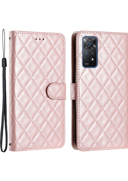 Xiaomi Redmi Için Note 12 Pro 4g/note 11 Pro 5g (Qualcomm)/11 Pro 4g (Mediatek) Deri Telefon Kılıfı Cüzdan Stand Kapak Golü Altın (Yurt Dışından)