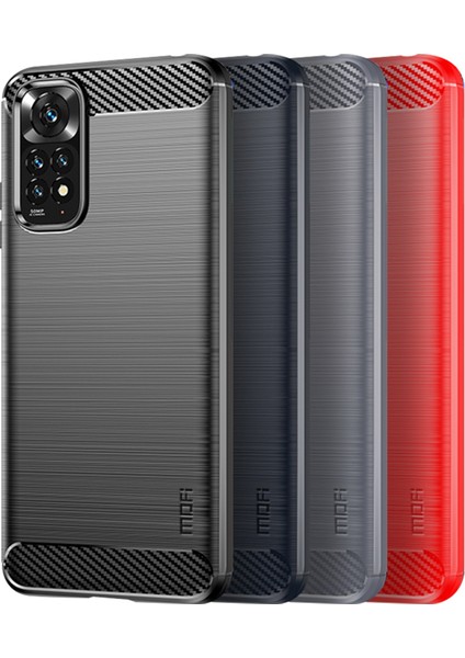 Xiaomi Için Redmi Note 11 4g (Qualcomm)/redmi Note 11S 4g Kasa Yumuşak Tpu Fırçalanmış Karbon Fiber Arka Tasarımı Işık Örtüsü Mavisi (Yurt Dışından) fiyatları