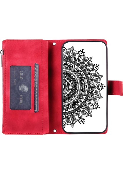 Xiaomi Için Redmi Note 11 4g (Qualcomm)/redmi Note 11S 4g Pu Deri Stand Çok Kart Yuvası Cüzdan Fermuar Cep Mandala Çiçek Baskılı Telefon Kılıfı (Yurt Dışından) fiyatları