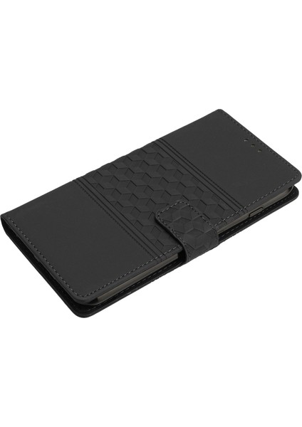 4U Sky Pu Deri Telefon Flip Cüzdan Kapağı Xiaomi Redmi Not 10 4g/redmi Not 10S 4g/poco M5S 4g Cilt Touch Hisses Retro Baskalı Desen Stand Telefon Kılıfı Strap-Black (Yurt Dışından)