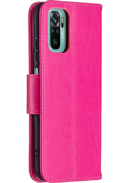 Baskı Kelebek Deri Cüzdanı Xiaomi Redmi Için Telefon Kılıfı Not 10S/POCO M5S 4g/not 10 4g-Rose (Yurt Dışından)