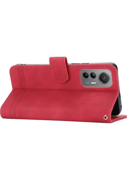 Dierfeng Df-03 Xiaomi 12/12X/12S 5g Pu Deri Stand Koruyucu Telefon Kılıfları Baskılı Cüzdan Kapak-Kırmızı (Yurt Dışından) modelleri