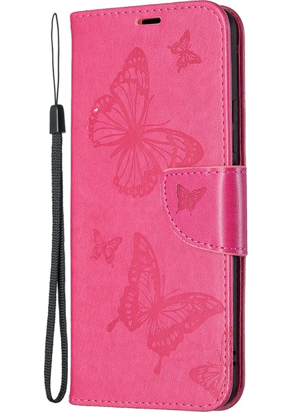 Baskı Kelebek Deri Deri Stand Cüzdan Kılıfı Xiaomi Mi 11 Lite 4g /5g /11 Lite 5g Ne-Rose (Yurt Dışından)