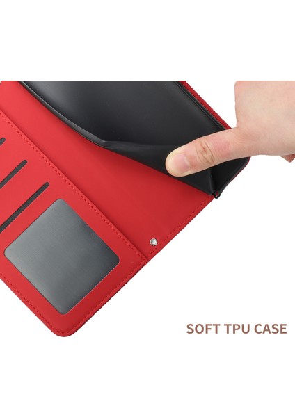 Xiaomi Mi Için 11 Lite 4g/5g/11 Lite 5g Ne Kelebek Çiçekleri Desresi Pu Deri Telefon Kılıfı Kullanışlı Kayış Folio Flip Cüzdan Stand Deri Kılıf Aksesuar-Kırmızı (Yurt Dışından)