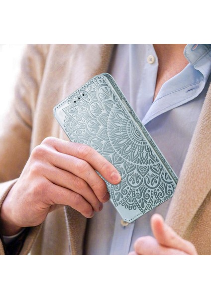 Basılı Mandala Çiçek Deseni Otomatik Absorlanmış Pu Deri Kılıf Stand Stand Cüzdanı Xiaomi Redmi Note 10 4g/redmi Not 10S/POCO M5S 4g-Gre (Yurt Dışından) indirimleri
