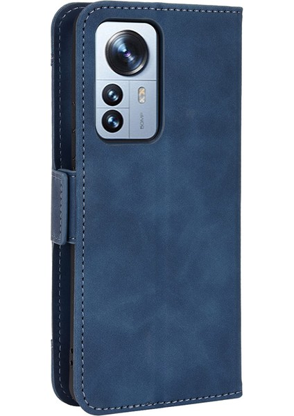 Xiaomi 12 Pro 5g /12S Pro 5g /12 Pro (Boyut) 5g Manyetik Kapanış Şok Geçirmez Çoklu Kart Yuvaları Cüzdan Kılıfı Pu Deri Deri Flip Cep Telefonu Kapak Mavisi (Yurt Dışından) modelleri