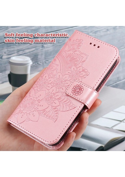 Pu Deri Izleme Çiçekleri Desen Cüzdan Telefon Kasası Xiaomi Mi Için Kordon (Yurt Dışından)