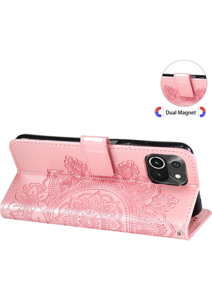 Pu Deri Izleme Çiçekleri Desen Cüzdan Telefon Kasası Xiaomi Mi Için Kordon (Yurt Dışından)
