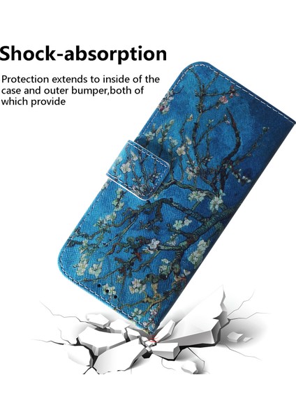 Sevimli Desen Baskı Premium Pu Deri Cüzdan Telefon Kılıfı Xiaomi Redmi Için Flip Kapak Not 10 5g/poco M3 Pro 5g/4g-Apricot Çiçekler (Yurt Dışından)