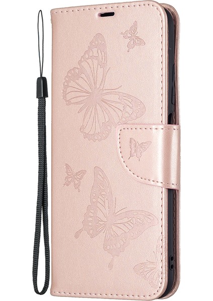 Baskı Kelebek Deri Deri Şok Geçirmez Koruyucu Folio Folio Cüzdan Kılıfı Xiaomi Redmi Not 10 5g /poco M3 Pro 5g /4g-Gold (Yurt Dışından) fırsatları