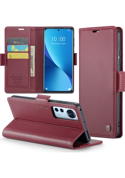 Xiaomi 12 5G/12X 5G/12S 5g Pu Deri Kapak Rfıd Blowıng Cül Çeşitle (Yurt Dışından)