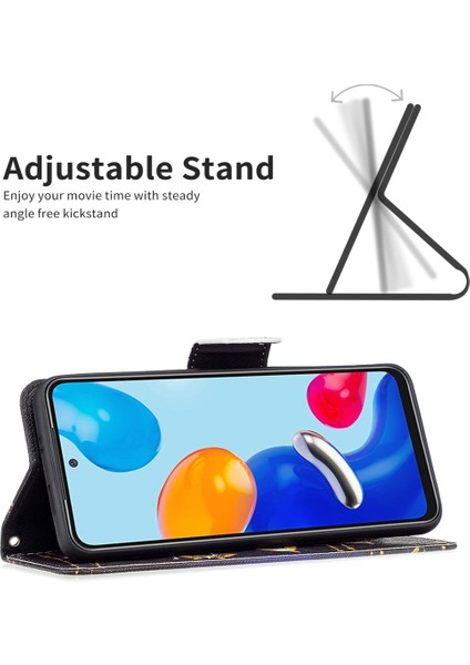 Xiaomi Için Redmi Note 11 4g (Qualcomm)/redmi Note 11S 4g Kılıfı, Stand Cüzdan Desen Tasarımı Pu Deri Deri Koruyucu Kapak-Yahudi Kelebek (Yurt Dışından) fırsatları